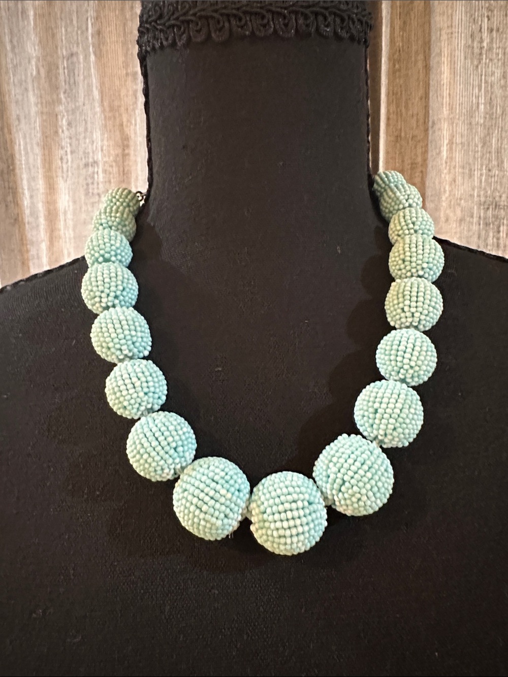J Crew Light Aqua Beaded Statement Necklace - Women Jewelry